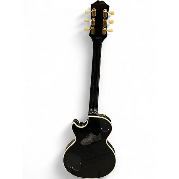 Used 2023 Epiphone Les Paul Custom P90 Ebony Solid Body Electric Guitar