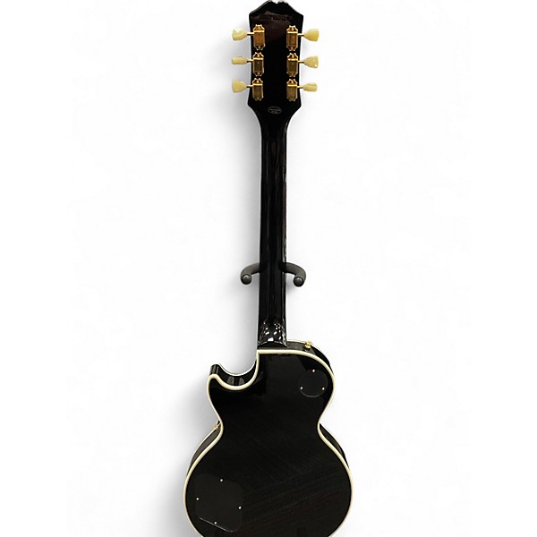Used 2023 Epiphone Les Paul Custom P90 Ebony Solid Body Electric Guitar