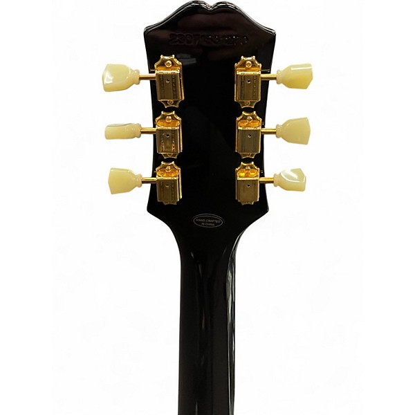 Used 2023 Epiphone Les Paul Custom P90 Ebony Solid Body Electric Guitar