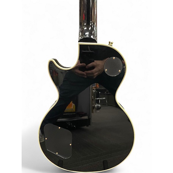 Used 2023 Epiphone Les Paul Custom P90 Ebony Solid Body Electric Guitar