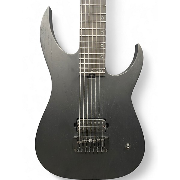 Used Schecter Guitar Research KM7 MKiii Black Baritone Black Solid Body Electric Guitar