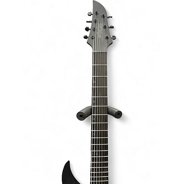 Used Schecter Guitar Research KM7 MKiii Black Baritone Black Solid Body Electric Guitar