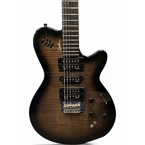 Used Godin XTSA HSH 13-Pin Trans Black Solid Body Electric Guitar