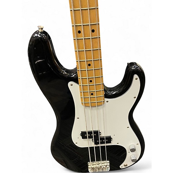 Vintage 1980s Fender Standard Precision Bass Black Electric Bass Guitar