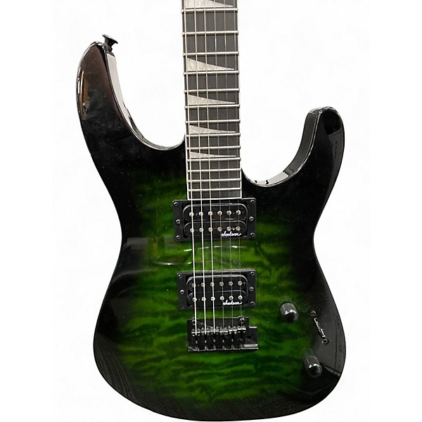 Used Jackson JS20 Dinky Trans Green Solid Body Electric Guitar