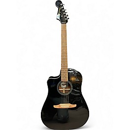Used Fender Redondo LEFT HANDED Black Acoustic Electric Guitar