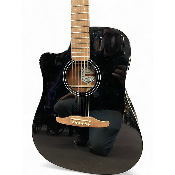 Used Fender Redondo LEFT HANDED Black Acoustic Electric Guitar