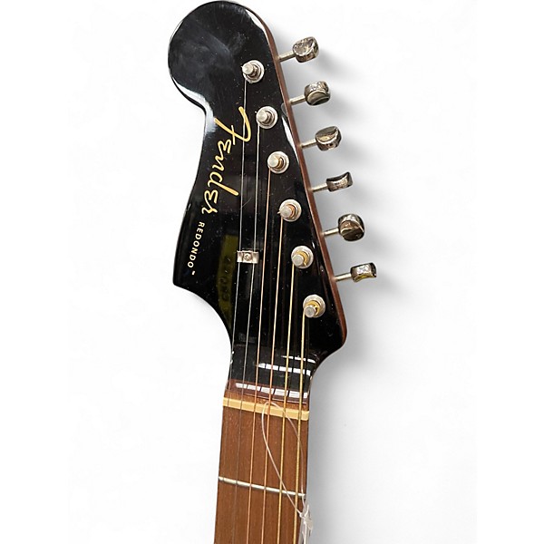 Used Fender Redondo LEFT HANDED Black Acoustic Electric Guitar