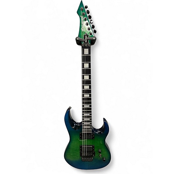 Used Diamond Halcyon FM FR Jade Iridium Solid Body Electric Guitar