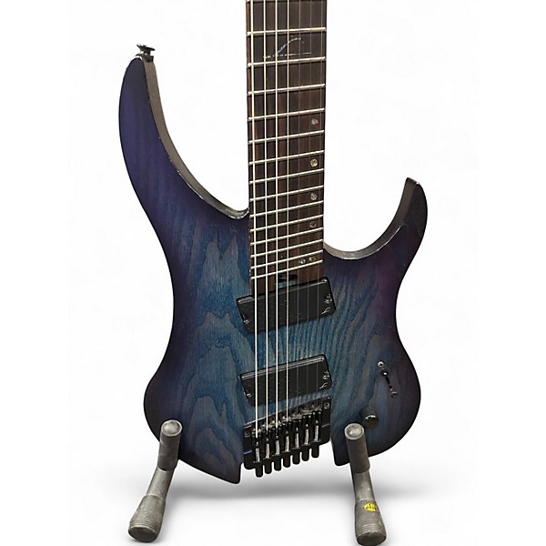 Used Legator Ghost Performance 7 Multi Scale Blue Burst Solid Body Electric Guitar