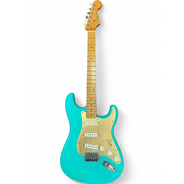 Used Squier Standard Stratocaster 40TH ANNIVERSARY Metallic Aqua Marine Solid Body Electric Guitar