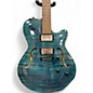 Used Godin FLAT FIVE X Quilted Blue Hollow Body Electric Guitar