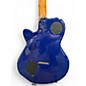 Used Godin FLAT FIVE X Quilted Blue Hollow Body Electric Guitar