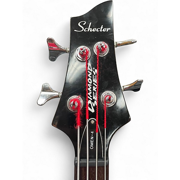 Used Schecter Guitar Research DIAMOND SERIES OMEN 4 Black Electric Bass Guitar
