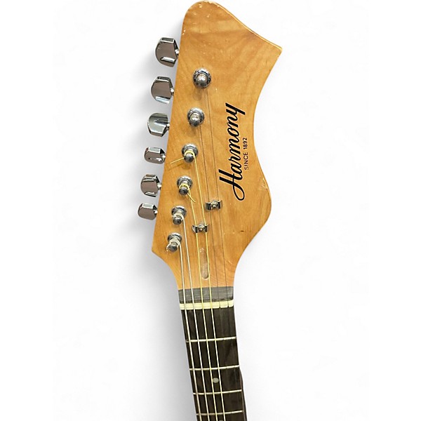 Used Harmony H804 Antique White Solid Body Electric Guitar