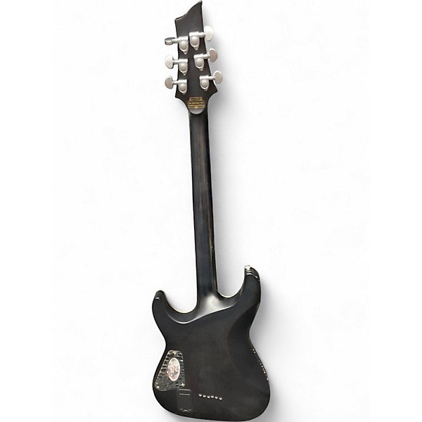 Used Schecter Guitar Research C1 Platinum Trans Black Solid Body Electric Guitar