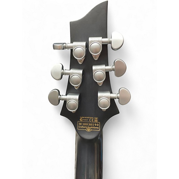 Used Schecter Guitar Research C1 Platinum Trans Black Solid Body Electric Guitar