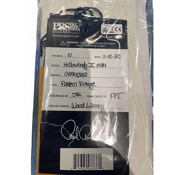 Used PRS Private wood stock McCarty 594 Blue Hollow Body Electric Guitar