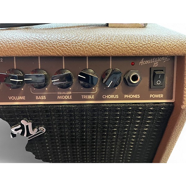 Used Fender Acoustasonic 15 Acoustic Guitar Combo Amp