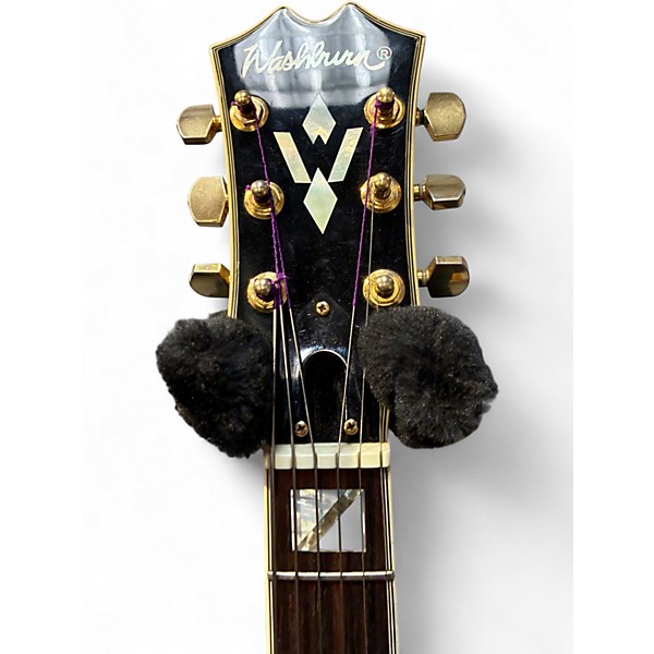 Used Washburn J6 Natural Hollow Body Electric Guitar