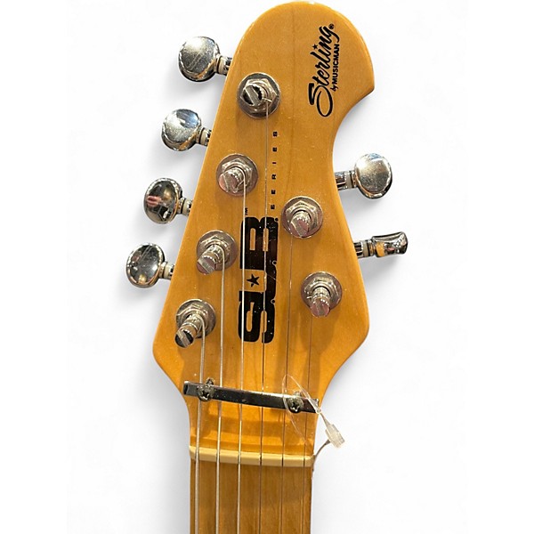 Used Sterling by Music Man Sub AX3 Axis BLUE QUILTED MAPLE Solid Body Electric Guitar