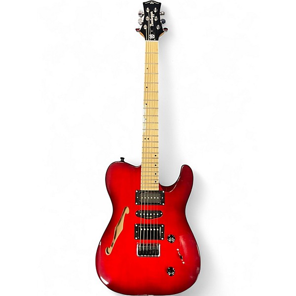 Used Bootlegger Guitars Memphis Red Hollow Body Electric Guitar