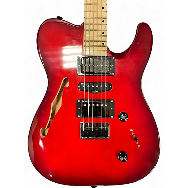 Used Bootlegger Guitars Memphis Red Hollow Body Electric Guitar