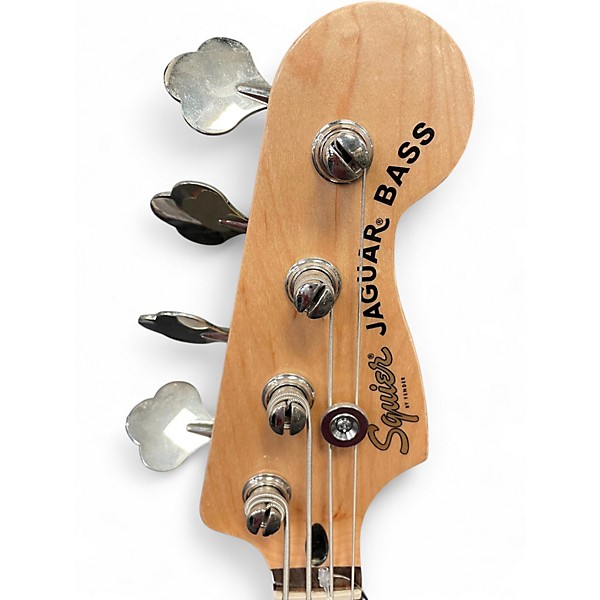 Used Squier Affinity Jaguar Bass Charcoal Frost Metallic Electric Bass Guitar