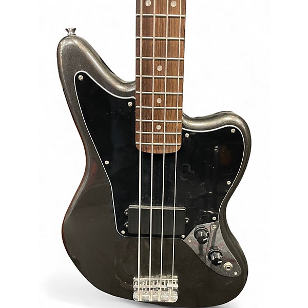 Used Squier Affinity Jaguar Bass Charcoal Frost Metallic Electric Bass Guitar