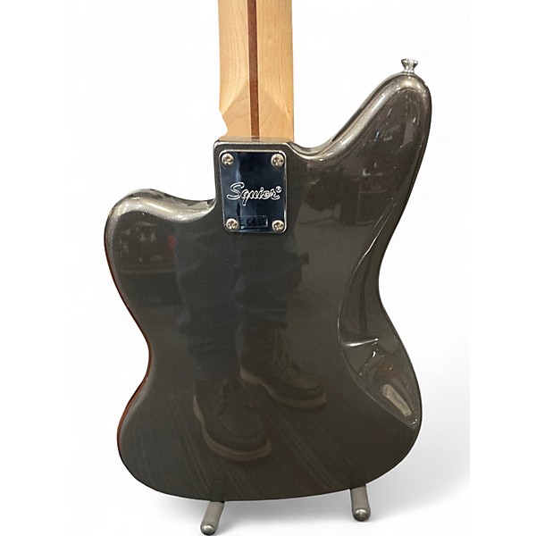 Used Squier Affinity Jaguar Bass Charcoal Frost Metallic Electric Bass Guitar