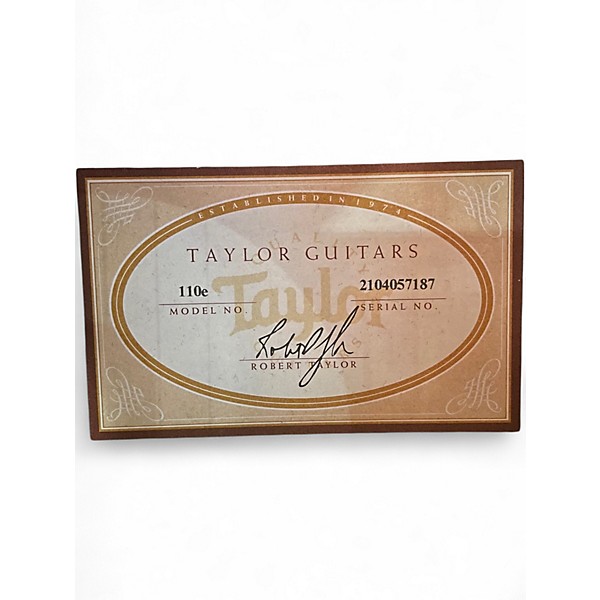 Used Taylor 110E Natural Acoustic Electric Guitar