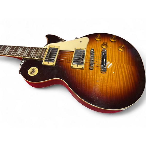 Used 2004 Epiphone Les Paul Standard 2 Tone Sunburst Solid Body Electric Guitar