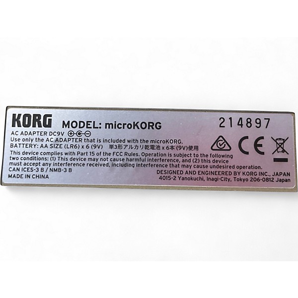 Used KORG Micro Korg 37 Key Synthesizer