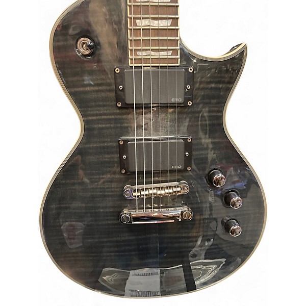 Used ESP LTD EC401FM Trans Black Solid Body Electric Guitar