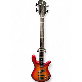 Used Spector NS2A Trans Red Electric Bass Guitar