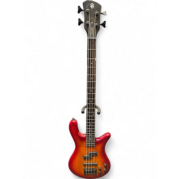 Used Spector NS2A Trans Red Electric Bass Guitar