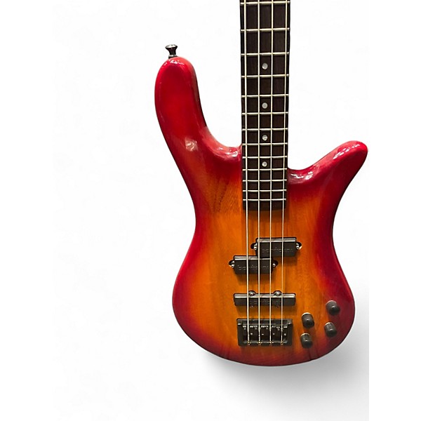 Used Spector NS2A Trans Red Electric Bass Guitar