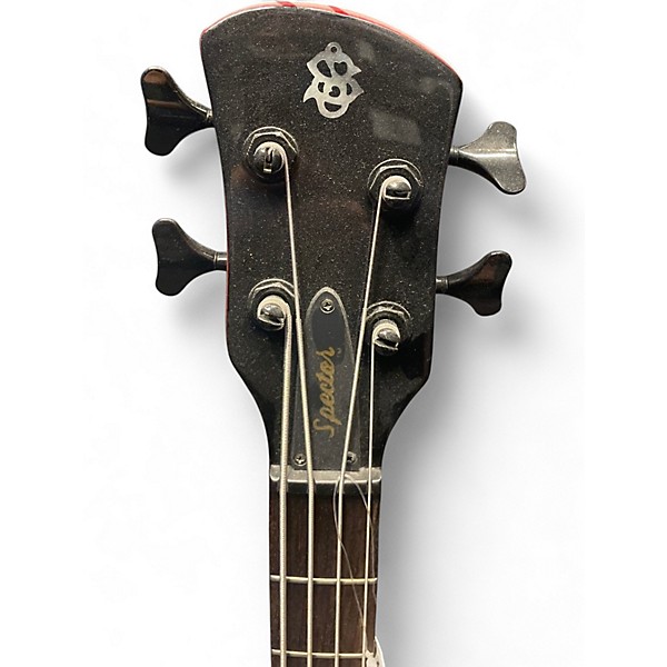 Used Spector NS2A Trans Red Electric Bass Guitar