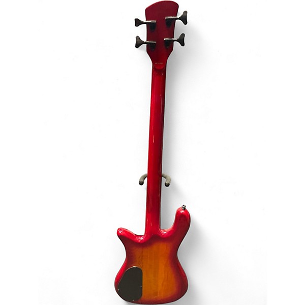 Used Spector NS2A Trans Red Electric Bass Guitar