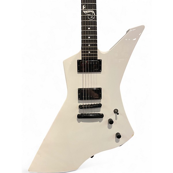 Used ESP LTD James Hetfield Snakebyte White Solid Body Electric Guitar