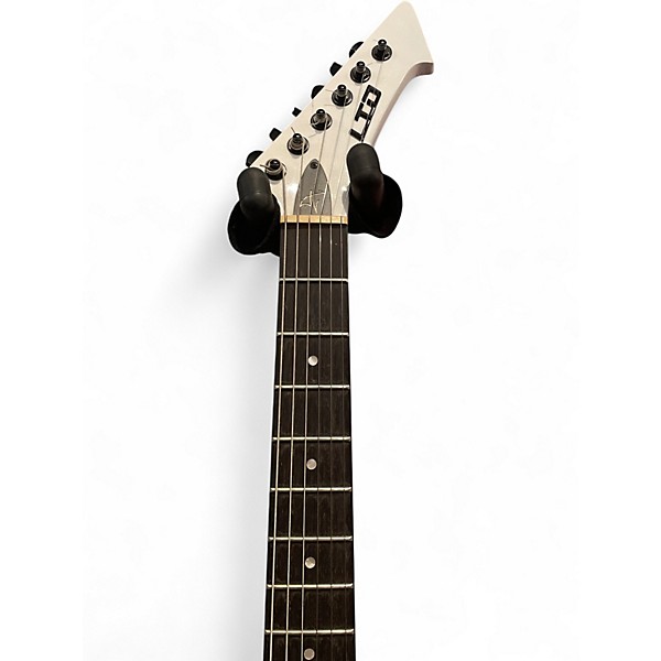 Used ESP LTD James Hetfield Snakebyte White Solid Body Electric Guitar