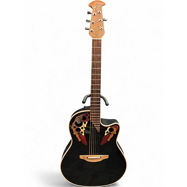 Used Ovation 6778 Elite Standard Black Acoustic Electric Guitar