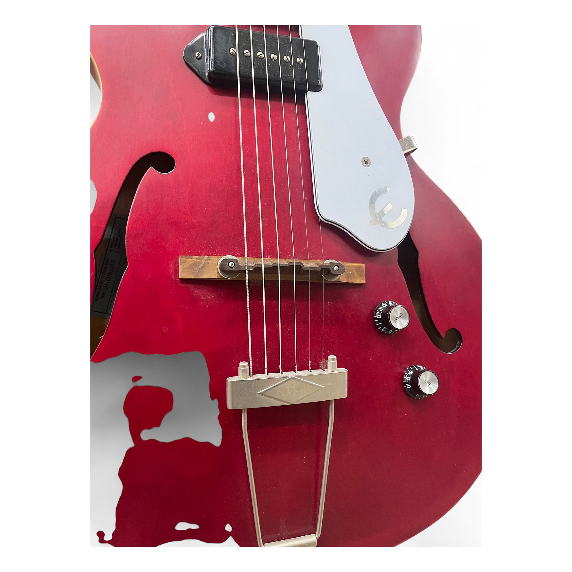 Used Epiphone Century E422T Red Hollow Body Electric Guitar Red