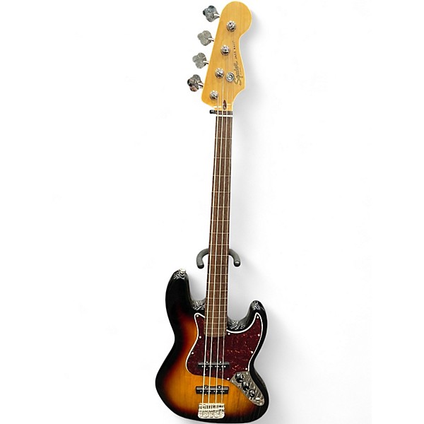 Used Squier Squier Classic Vibe '60s Fretless 2 Color Sunburst Electric Bass Guitar