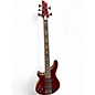 Used Schecter Guitar Research Omen EXTREME 4 LEFT HANDED Trans Red Electric Bass Guitar thumbnail