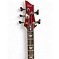 Used Schecter Guitar Research Omen EXTREME 4 LEFT HANDED Trans Red Electric Bass Guitar