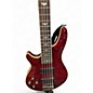 Used Schecter Guitar Research Omen EXTREME 4 LEFT HANDED Trans Red Electric Bass Guitar