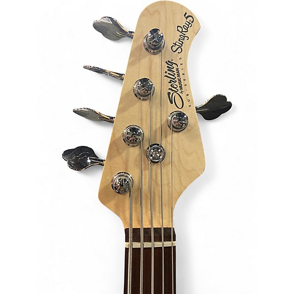 Used Sterling by Music Man Sting Ray 5 Dark Cherry Burst Electric Bass Guitar
