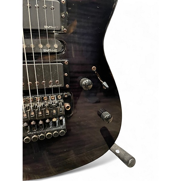 Used ESP LTD M350FR Trans Black Solid Body Electric Guitar