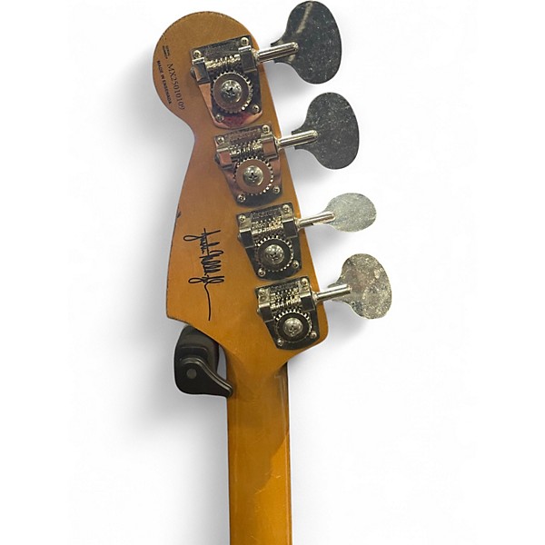 Used Fender Justin Meldal-Johnsen Road Worn Mustang Daphne Blue Electric Bass Guitar